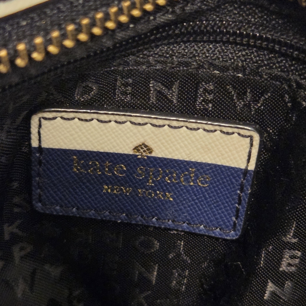 Kate Spade Black, White, Pink And Navy Striped Tote Bag With Matching Wallet - Picture 3 of 11